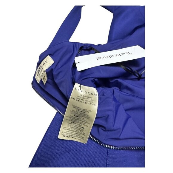 STUNNING Burberry London Blue Sleeveless Sheath Business Casual Cute Dress Small - Picture 5 of 8